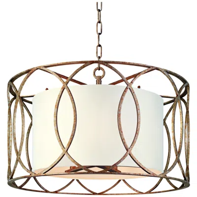 Troy Lighting Sausalito 25" Wide Silver Gold Pendant Light
