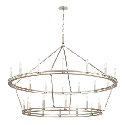 Troy Lighting Sutton 52 1/4" Champagne Silver 18-light Ring Chandelier