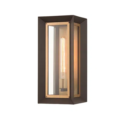 Troy Lowry 17" High Textured Bronze Outdoor Wall Light