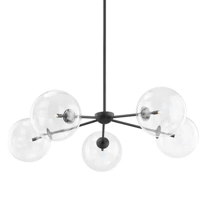 Troy Madrid 54" Wide Soft Black 5-light Chandelier