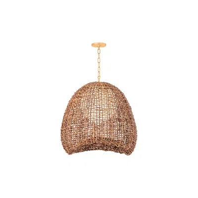 Troy Maester 24" Wide Vintage Gold Leaf Pendant Light