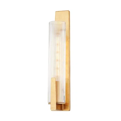 Troy Malakai 19 3/4" High Vintage Gold Leaf Wall Sconce