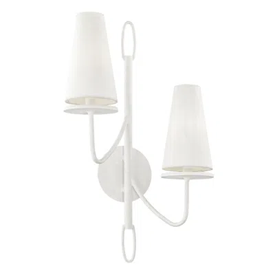 Troy Marcel 23 1/2" High Gesso White 2-light Wall Sconce
