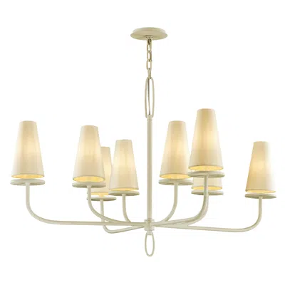 Troy Marcel 43 1/4" Wide Gesso White 8-light Chandelier