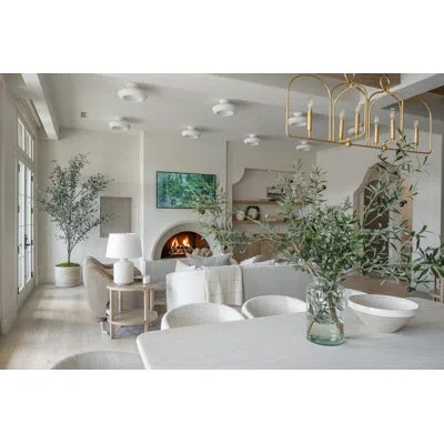 Troy Metal Table Lamp In White