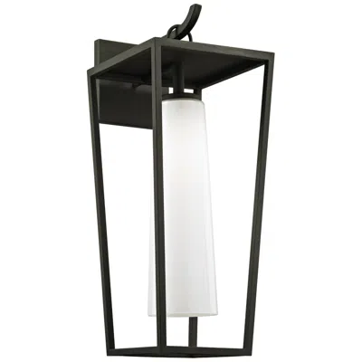 Troy Mission Beach 23" High Textured Black Outdoor Wall Light