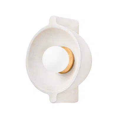 Troy Modesto 10" High Fossil White And Gold Wall Sconce
