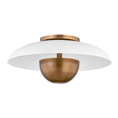 Troy Noah 14" Wide Patina Brass Led Ceiling Light