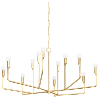 Troy Norman 84" Steel 12 Lt Chandelier