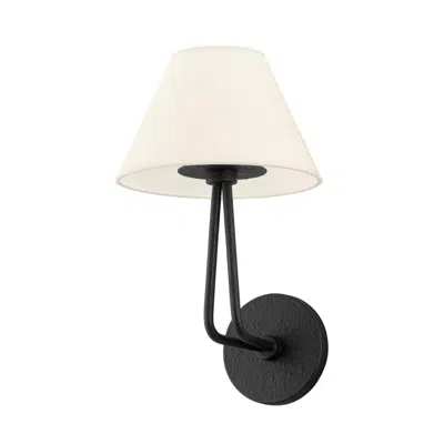 Troy Ozias 13 3/4" High Black Iron Wall Sconce