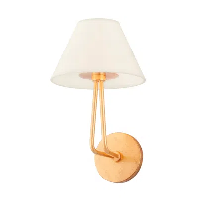 Troy Ozias 13 3/4" High Vintage Gold Leaf Wall Sconce