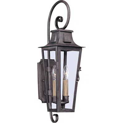 Troy Parisian Square 24" High Aged Pewter Outdoor Wall Light In Black