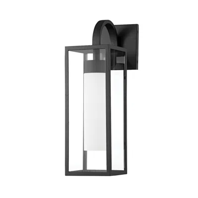 Troy Pax 19 3/4" High Textured Black Outdoor Wall Light