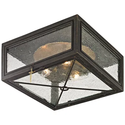 Troy Randolph 13" Wide Vintage Bronze Outdoor Ceiling Light