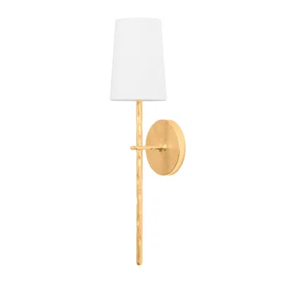 Troy River 20 1/2" High Gold Leaf Wall Sconce