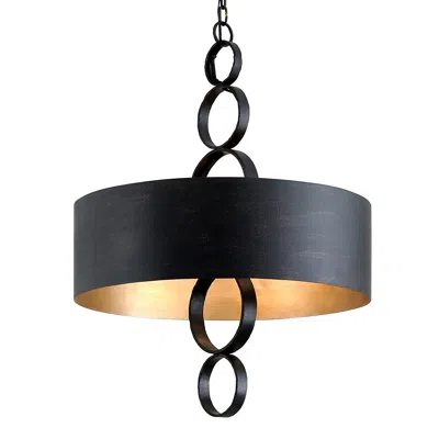 Troy Rivington 26" Wide Charred Copper Modern Drum Pendant Light