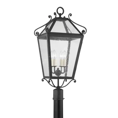 Troy Santa Barbara County 29 1/4" High French Iron Outdoor Post Light