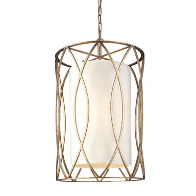 Troy Sausalito 28 1/4" High 4-light Silver Gold Pendant Light