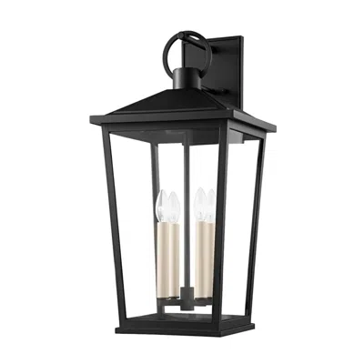 Troy Soren 26 1/2" High Textured Black Outdoor Wall Light