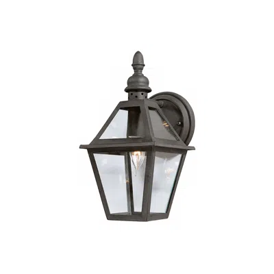 Troy Townsend 13" High Textured Black Outdoor Wall Light