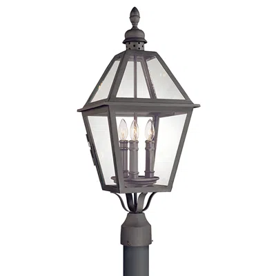 Troy Townsend 27" High Natural Bronze Outdoor Post Mount Light