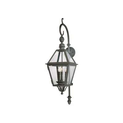 Troy Townsend 39 1/2" High Textured Black Outdoor Wall Light