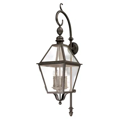 Troy Townsend 47" High Textured Black Outdoor Wall Light