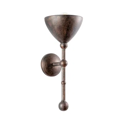 Troy Vishal 18 1/2" High Black Patina Gold Wall Sconce