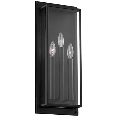 Troy Winslow 21 1/2" High Textured Black Outdoor Wall Light