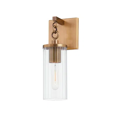 Troy Yucca 12 3/4" High Patina Brass Outdoor Wall Light