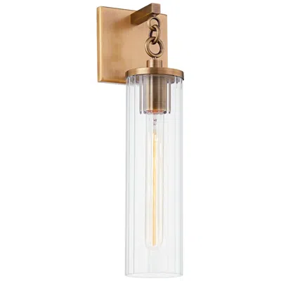 Troy Yucca 17 1/4" High Patina Brass Outdoor Wall Light