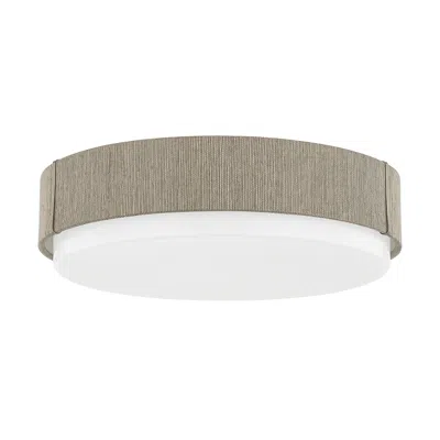 Troy Zane 14 1/4" Wide Patina Brass Drum Led Ceiling Light