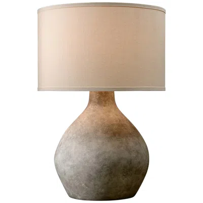 Troy Zen Lava Ceramic Table Lamp With Off-white Shade