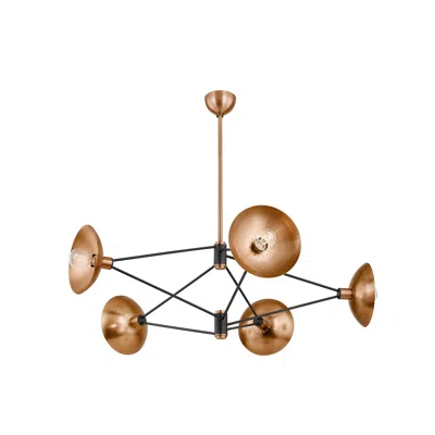Troy -standard Axel 50 Inch 5 Lt. Chandelier In Gold