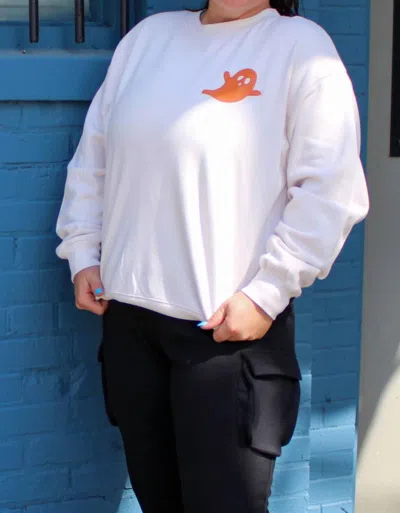Très Bien Ghost Crewneck Sweatshirt In Ivory In Multi