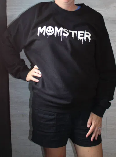 Très Bien Momster Crewneck Sweater In Black