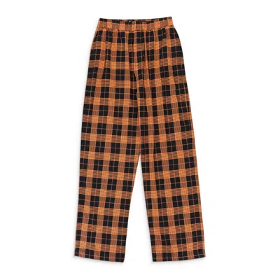 Très Bien Relaxed Suit Plaid Black Orange Trouser