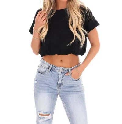 Très Bien Up To You Crop Top In Black