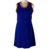 Tru Colors Maggie Dress In Blue/orange In Multi