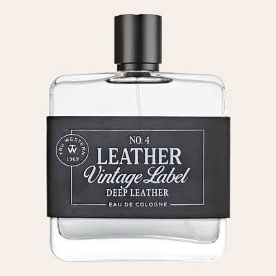 Tru Fragrance Tru Western No. 4 Leather Vintage Label Deep Leather Cologne In Transparent