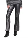 Tru Luxe Foil Printed Bootcut Jean In Silver Frost In Black