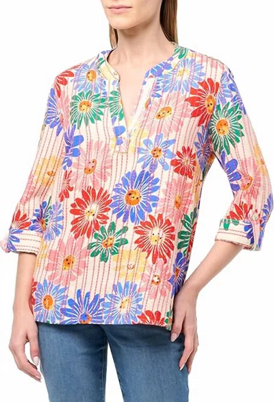 Tru Luxe Mixed Print Shirt In Multi