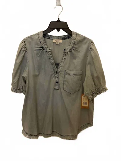 Tru Luxe Women's Denim Top In Mdindg In Green