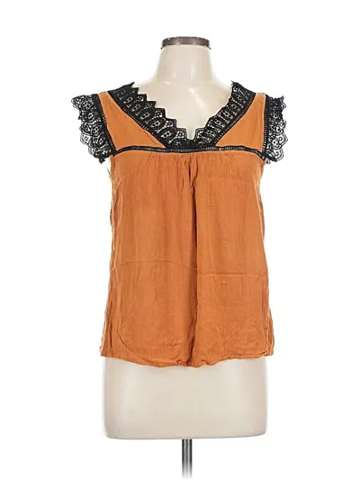 Pre-owned Tru Self Sleeveless Blouse In Orange