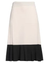 Tru Trussardi Woman Midi Skirt Beige Size 8 Viscose, Acetate, Elastane In Beige