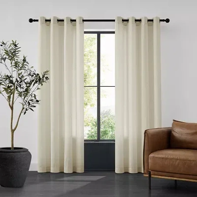 Tru-barrier Window Solutions Tru-barrier Sheerbarrier Privacy Grommet Top Sheer Set Of 2 Curtain Panel In Multi