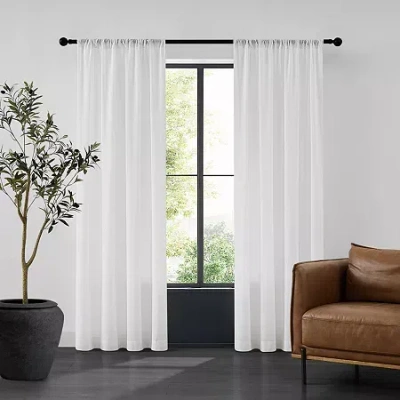 Tru-barrier Window Solutions Tru-barrier Sheerbarrier Privacy Rod Pocket Sheer Set Of 2 Curtain Panel In Multi