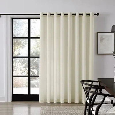 Tru-barrier Window Solutions Tru-barrier Sheerbarrier Privacy Sheer Grommet Top Single Patio Door Curtain In Animal Print