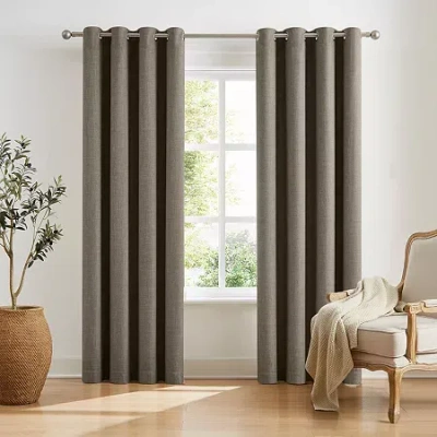 Tru-barrier Window Solutions Tru-barrier Sunbarrier Blackout Snap In Liner Grommet Top Blackout Set Of 2 Curtain Panel In Multi