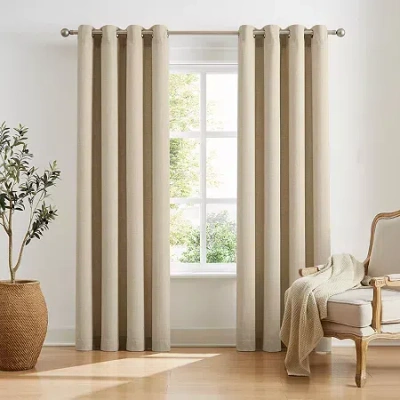 Tru-barrier Window Solutions Tru-barrier Sunbarrier Blackout Snap In Liner Grommet Top Blackout Set Of 2 Curtain Panel In Multi